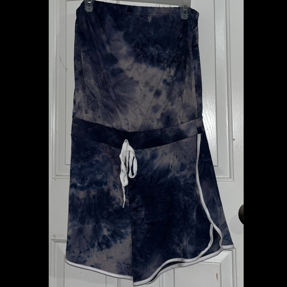 Blue tie dye Romper